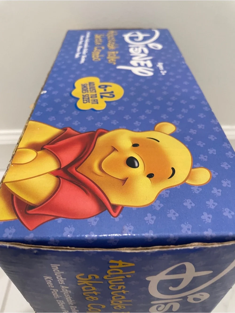 Vintage Disney Winnie the Pooh Roller Skate Combo Knee Elbow Pads Size 6-12-RARE